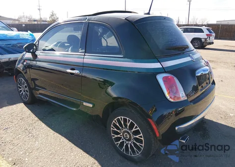 2012 Fiat 500 Lounge z USA, uszkodzony, nr VIN 3C3CFFCR8CT316234